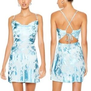 NWT Forever 21 Mermaid Collection Metallic Burnout Halter Mini Dress Size 3X
